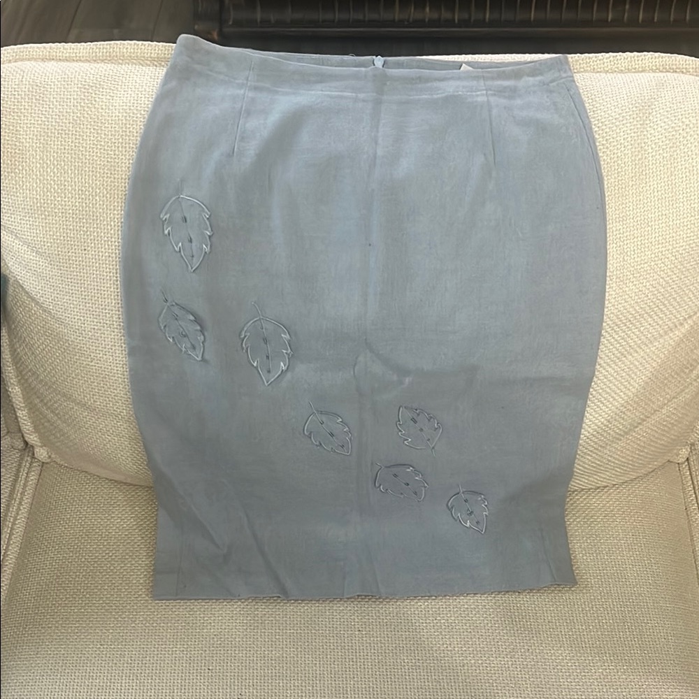 Laundry By Shelli Segal Blue Embellished Pencil Skirt